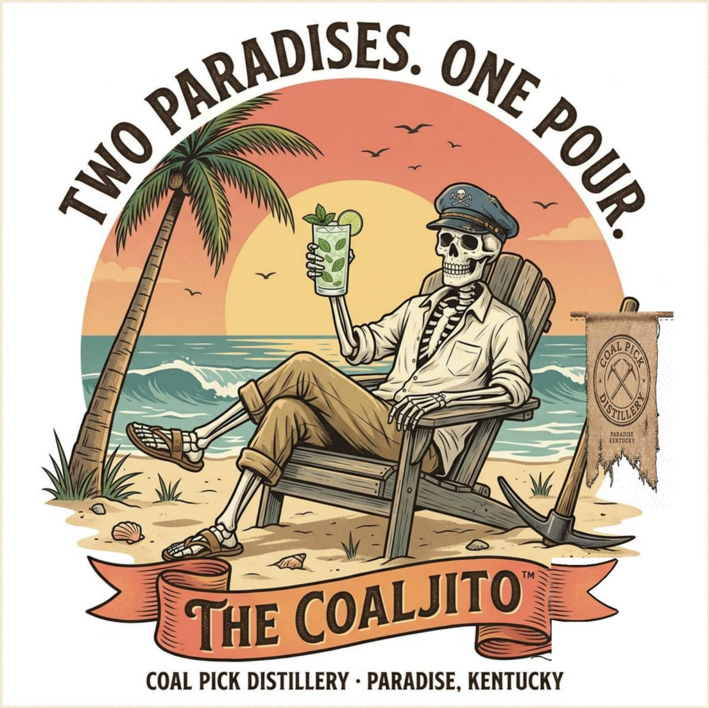 The Coaljito — Two Paradises. One Pour. Coal Pick Distillery, Paradise, Kentucky.